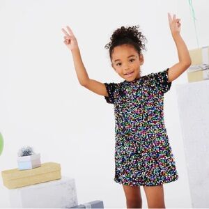 Lola + The Boys Multicolor Sequin Kids Dress